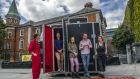  Irish playwrights Emmet Kirwan, Marina Carr, Enda Walsh and Stacey Gregg promote  Theatre For One, which is running as part of the Cork Midsummer Festival. Photograph: Clare Keogh 
