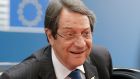 President of Cyprus Nicos Anastasiades: has expressed “utmost satisfaction”with the EU’s  supportive stance. Photograph: Julian Warnand 