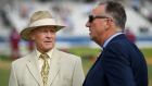 Geoffrey Boycott and Ian Botham chat ahead of England v West Indies test match at Lord’s  in September 2017. Photograph:  Gareth Copley/Getty Images