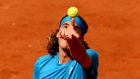Stefanos Tsitsipas: Currently ranked sixth in the world and seeded seven for Wimbledon, the 6ft4in Greek player is as elegant as he is powerful. Photograph:  Adam Pretty/Getty Images
