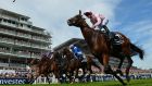 Seamie Heffernan rides Anthony Van Dyck to victory in the Derby Stakes on the second day of the Epsom Derby Festival. Photograph: Glyn Kirk/AFP/Getty