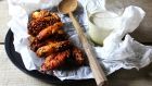 Hoisin chicken wings with buttermilk ranch dressing
