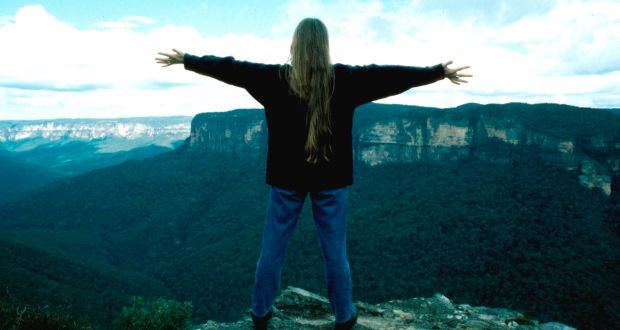 Down under: Anne Casey in the Blue Mountains in Australia. Photograph: John Kelly