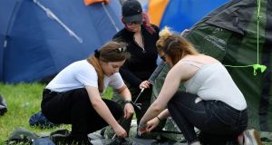 More than 99 per cent of tents at the Glastonbury Festival were taken home, co-organiser Emily Eavis said. Photograph: Neil Hall/EPA