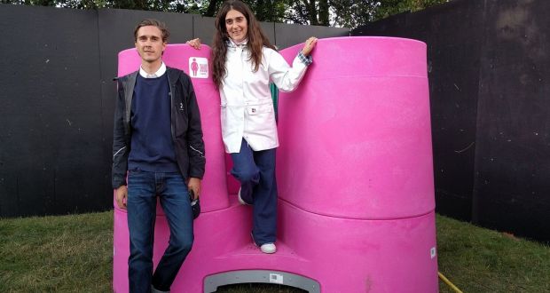 Gina Périer and Alexander Egebjerg with their Lapee unit at Roskilde festival.