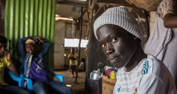 Majok Lam from South Sudan in Kakuma refugee camp, northwest Kenya, in October 2018: would like to return home with an education. Photograph: Sally Hayden