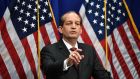 US secretary of labour Alexander Acosta at a press conference on Wednesday, where he defended his handling of a secret plea deal he made a decade ago with disgraced financier Jeffrey Epstein, who had been accused of sexually abusing young girls. Photograph: Brendan Smialowski/AFP/Getty Images