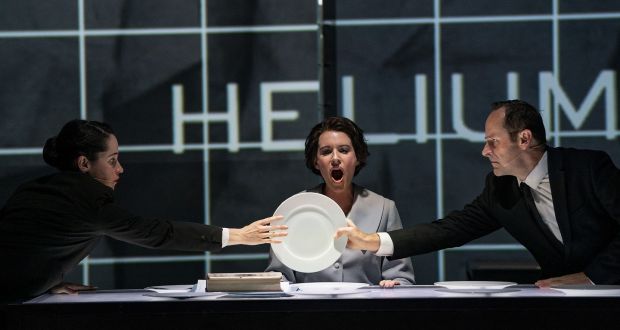 From left, Stephanie Dufresne, Naomi Louisa O’Connell and Ronan Leahy in Least Like The Other, Searching for Rosemary Kennedy.  Photograph: Pat Redmond