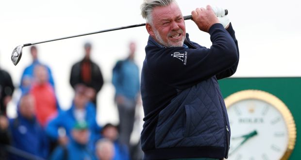 First among equals here is Darren Clarke, local player, former Open champion, and the man chosen to tee off first and start the tournament. photogrpah: Ian Walton/Reuters