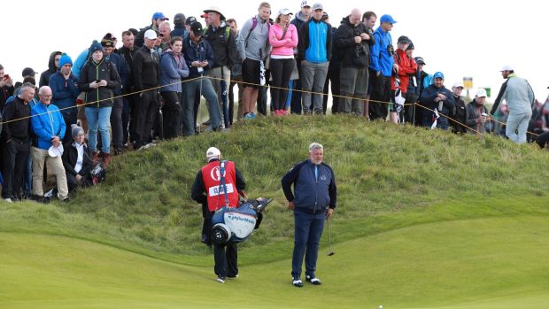 Darren Clarke during the first round during the 148th Open Championship - Royal Portrush Golf Club, Portrush, Northern Ireland. Photogrpah: Ian Walton/Reuters