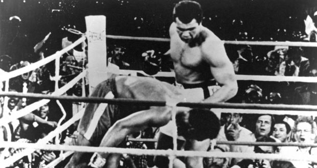 Muhammad Ali  knocking out George Foreman during the so-called Rumble in the Jungle in Kinshasa, Zaire on  October 30th, 1974. China is now throwing its investment hat in the African ring. Photograph: The Ring Magazine/Getty Images 