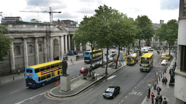 Last November An Bord Pleanála refused permission for Dublin City Council’s €10 million plaza scheme due to concerns about the ‘significantly negative impacts’ it would have on bus transport, and traffic in the city. Photograph: Matt Kavanagh