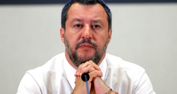 Italian deputy prime  minister Matteo Salvini addresses a news conference in Rome earlier this week. File photograph: Remo Casilli/Reuters