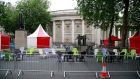 College Green has been closed to traffic and converted into a plaza today. Photograph: Nick Bradshaw/The Irish Times