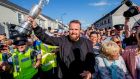 Shane Lowry with the Claret Jug and his grandmother Emily Scanlon during his homecoming to Offaly after winning the British Open at Portrush. Photo: Morgan Treacy/Inpho