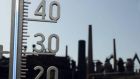 A thermometer showing over 40 degrees at the Volklingen Ironworks in Volklingen, Germany. Western Europe has been hit by another heatwave which is setting new temperature records. Photograph: Getty Images