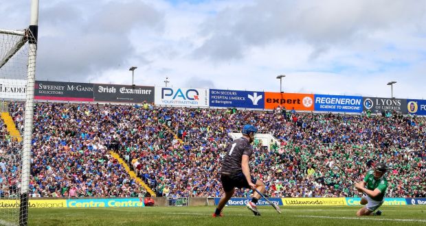 Limerick’s Peter Casey scores Limerick’s  opening goal  in the Munster final victory over Tipperary at the Gaelic Grounds. Casey is delivering on his considerable potential this year. Photograph: James Crombie/Inpho 