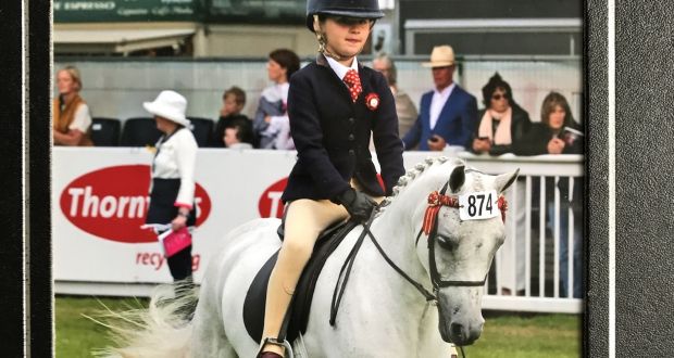 Emma Burchill making her debut at the Dublin Horse Show at the age of eight in 2017. 
