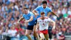Dublin’s Philly McMahon and Cian O’Sullivan tackle Cathal McShane of Tyrone during the 2018 All-Ireland football final at Croke Park. Photograph: James Crombie/Inpho
