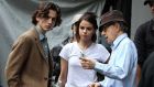 Timothée Chalamet and Selena Gomez with director Woody Allen on the set of A Rainy Day in New York. The film has just been unveiled in Poland. Further releases are planned, but there is no sign of it emerging in these territories.