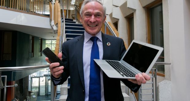 Minister for Communications, Climate Action and Environment Richard Bruton TD at the announcement of  changes to how the TV licence fee will be collected. Photograph: Gareth Chaney/Collins 