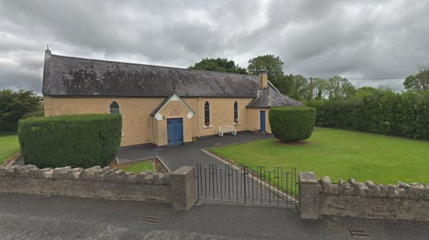 On the busy N4 road on the Dublin side of Longford, St Michael’s Church in Shroid, Co Longford is only opened for mass once a week, on Sunday mornings. Image: Google Street View