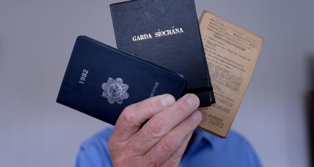  ‘Liam’ kept his Garda notebooks from the 1980s. Photograph: Alan Betson