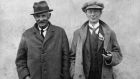  Founders of the Gaelic League, Connradh na Gaedhilge, Eoin MacNeill (1867 - 1945) and Doctor Douglas Hyde (1860 - 1949). MacNeill supported the Anglo-Irish Treaty and was a delegate for his government to the Irish Boundary Commission. Photograph: Walshe/Topical Press Agency/Getty Images
