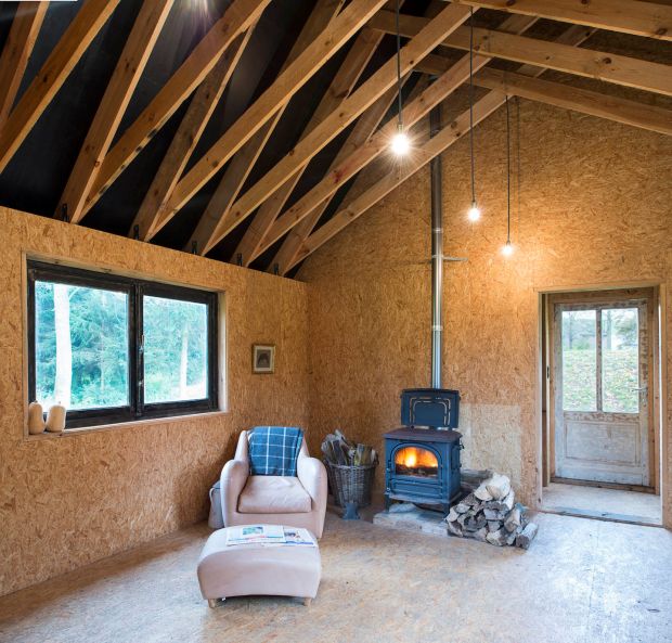 De Rosee Sa created this interior for a lakeside cabin in Belgium