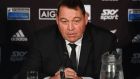 New Zealand coach Steve Hansen:  he continues his “risk and reward” experimentation policy. Photograph: Getty Images