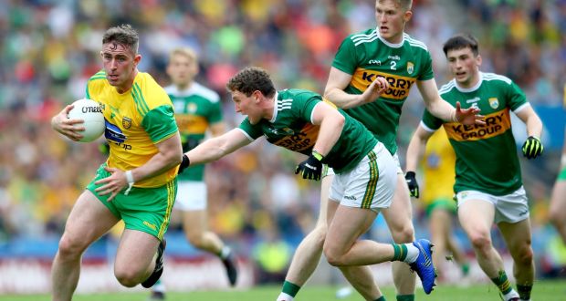 Paddy McBrearty: caused major problems for Tadhg Morley and the Kerry defence during the drawn Super 8s clash in Croke Park. Photograph: James Crombie/Inpho