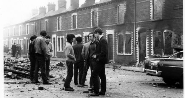 The aftermath of the burning of Bombay Street, Belfast, in August 1969. Archive photograph: Gerry Collins 