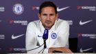 Frank Lampard: “What people hopefully saw in the performances was a team giving everything and playing good football.” Photograph:  Tess Derry/PA 