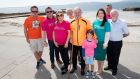 Ronan Scully sets off with friends on the  Bay to Bay charity  walk from  Ardmore Bay in Waterford  to Galway Bay this weekend.