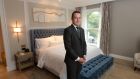 Eamonn Casey, general manager of  the Westin Dublin, in one of the new bedrooms. Photograph: Dara Mac Dónaill/The Irish Times