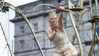 The “Behind the Scenes” acrobat show, which ran  in Eyre Square, Galway, during the city’s international arts festival this summer. Photograph: Andrew Downes/ Xposure