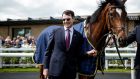 Trainer Aidan O’Brien and  Magical. “She is a very good filly.” Photograph: Laszlo Geczo/Inpho