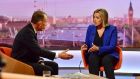 Amber Rudd, who has resigned as work and pensions secretary in protest at the government’s approach to Brexit,  appearing on the BBC current affairs programme The Andrew Marr Show on Sunday. Photograph: Jeff Overs/BBC/PA Wire