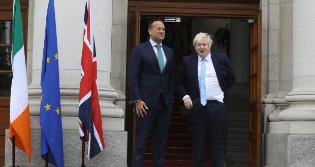 Taoiseach Leo Varadkar  with British prime minister Boris Johnson at Government Buildings in Dublin on September 9th, ahead of intensive discussions on Brexit.  “Managing the public finances will be no easy task if there is a no-deal Brexit.” Photograph: Lorraine O’Sullivan/AFP/Getty Images