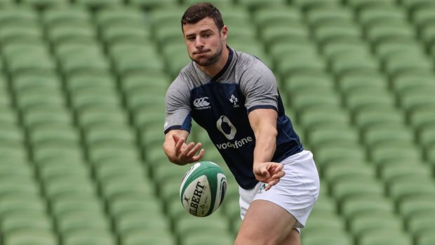 Robbie Henshaw during a captain’s run at the Aviva Stadium earlier this month. Photograph: ©INPHO/Billy Stickland