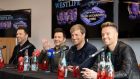 Markus Feehily, Shane Filan, Kian Egan and Nicky Byrne from Westlife at the announcement of their upcoming show in Páirc Uí Chaoimh, Cork in August 2020. Photograph: Darragh Kane