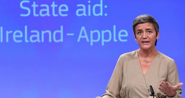 EU competition commissioner Margrethe Vestager: “Our investigation into the Irish tax rulings began in 2013, after Apple told a US Senate hearing about what it called a ‘tax incentive arrangement’ with Ireland.” Photograph: Emmanuel Dunand/AFP/Getty Images