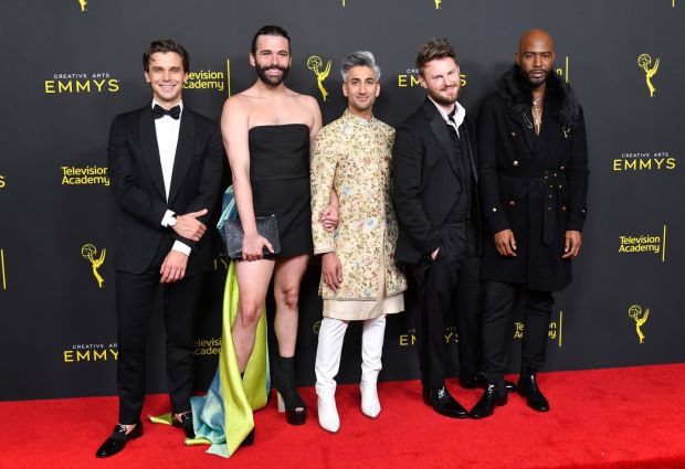 Queer Eye: Van Ness with his co-stars – Antoni Porowski, Jonathan Tan France, Bobby Berk and Karamo Brown. Photograph: Amy Sussman/Getty