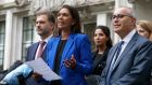  Businesswoman Gina Miller, who brought a legal challenge over the suspension of parliament, outside the supreme court on Tuesday after a ruling that prime minister Boris Johnson’s prorogation of parliament was unlawful. Photograph: Hollie Adams/Getty Images