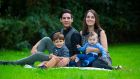 Daniel Pereira from Brazil, his wife Beatriz, son Eóghan (five months old) and Ethan (3.5 years old) from Gorey, Co Wexford. Photograph: Patrick Browne