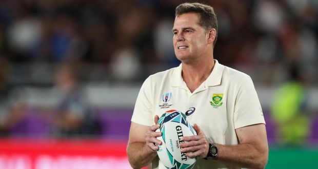 South Africa head coach Rassie Erasmus: ‘Apart from New Zealand, Ireland were the only other team who put a full 80 minutes out there of constructive, well planned, decisive, clinical rugby.’ Photograph: Craig Mercer/Inpho