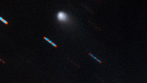 A handout photo made available by the Gemini Observatory shows the interstellar comet 2I/Borisov. Photograph: EPA