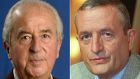 Former French prime minister Edouard Balladur (90) and François Léotard (77), who was Balladur’s defence minister. File photographs: Jean-Pierre Muller and Marc Le Chelard/AFP/Getty Images