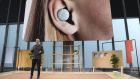 Rick Osterloh, senior vice-president of devices and services at Google, discusses the new Google Pixel Buds ear pods during a Google launch event  in New York City. Photograph: Drew Angerer/Getty Images