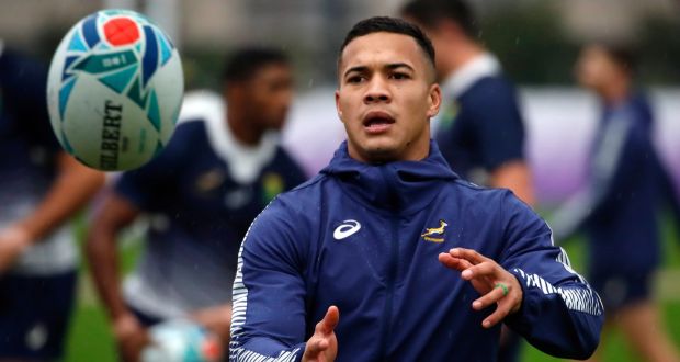 Cheslin Kolbe will be fit for Saturday’s Rugby World Cup final. Photograph: Christophe Ena/AP